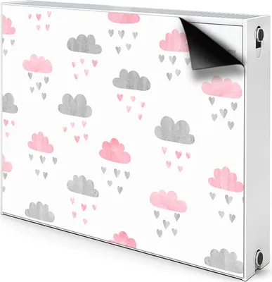 Produktbild von Magnet Heizkörper-Abdeckung Verkleidung Abdeckung Heizkörperabdeckung 100x60 cm  - Minimalist, Wolken