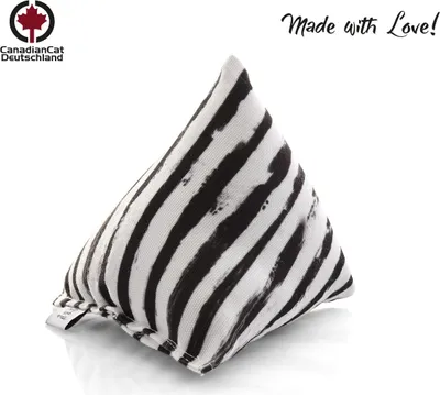 Produktbild von Kuschelkissen für Katzen ZEBRA mit Baldrian – Canadian Cat PIRAMID XL, 11g