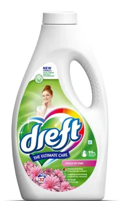 Produktbild von Dreft Flüssigwaschmittel – 32 sc 1,44 l „Ultimate Care Touch of Pink“