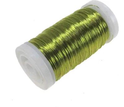 Produktbild von 100g Myrtendraht Dekodraht Ø0,3mm ca.160m Basteldraht Dekolackdraht Lackdraht, Farbe:limone
