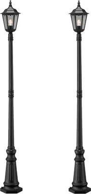 Produktbild von 2er-Set Wegeleuchten Standleuchten FIRENZE, E27, Aluminium schwarz
