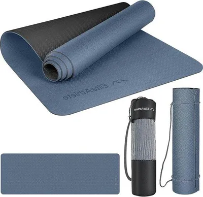 Produktbild von Famanu Yogamat Antirutsch - 183 cm x 61 cm x 6 cm - Inklusive Tragetasche und Gurt
