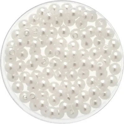 Produktbild von Wachsperlen weiß Ø 4 mm 100 Stück