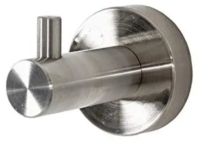 Image de Patère en acier inoxydable, acier inoxydable - Dimensions : L 5 cm x H 5 cm x P 7 cm, Style : moderne