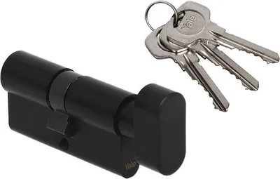 Produktbild von Yale Y500 Profilzylinder 55G/30 mit Knauf 3 Schlüssel, schwarz