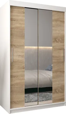 Produktbild von Kleiderschrank, Schiebetürenschrank Schlafzimmer, Schrank mit Spiegel TOKYO 1 120 cm