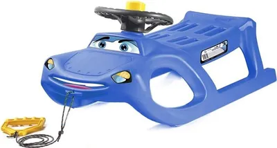 Produktbild von Kinderschlitten Zigi Zet Stering blau aus Kunststoff mit Hupe Zugband ab 3 Jahre