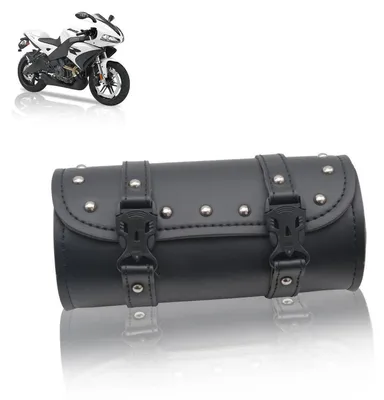 Obrázok produktu pre Motocyklová brašňa na sedlo, umelá koža, vodotesná, čierna, 31 cm