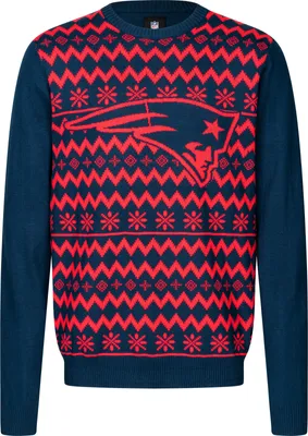 Produktbild von NFL New England Patriots Ugly Sweater Big Logo 2-Color Christmas Pullover Weihnachten XXL