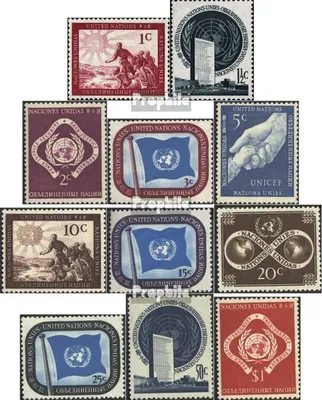 Produktbild von Briefmarken UNO - New York 1951 Mi 1-11 (kompl.Ausg.) postfrisch Freimarken