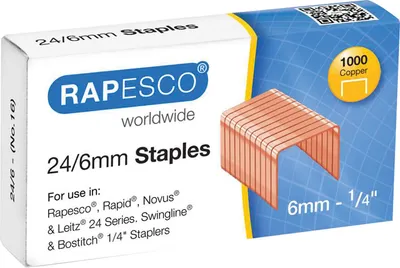 Produktbild von Rapesco Heftklammern S24600Z3 24/6mm 1.000 St./Pack.