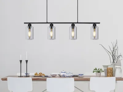 Produktbild von LED Rauchglas Balkenpendelleuchte Küchenlampe hängend für über Esstischlampen