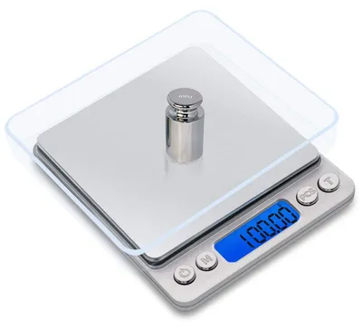 Digitale Feinwaage 500 g / 0,01 g, Edelstahl, Taschenformat