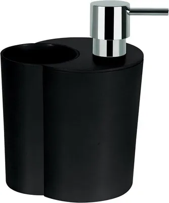 Produktbild von Stilvolle schwarze Bad-Zubehör-Set: Seifenschale, Zahnbürste Halter und Aufbewahrungsbox