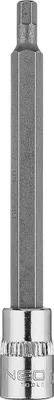 Zdjęcie produktu dla NEO TOOLS Końcówka sześciokątna H4 na nasadce 1/4", długa, 87 mm