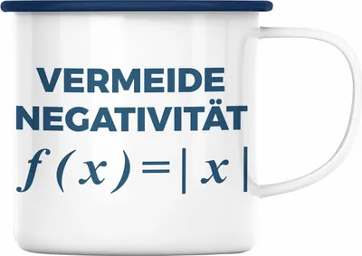 Produktbild von Trendation - Mathelehrer Emaille Tasse Mathematiker Physik Emaille Tassen Spruch Lustig Emaille Emaille Tasse Physiker Geschenk Mathestudent (Blau)