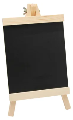 Kreidetafel-Ständer aus Kiefernholz, 28 cm, schwarz