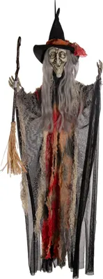 Produktbild von Klassische Märchenhexe als Halloween Hängefigur 70 cm