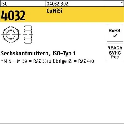 Produktbild von Sechskantmutter ISO 4032 M 8 CuNiSi