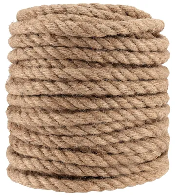 Produktbild von PINGEUI 50 m Juteseil, 10 mm gedrehte dicke Jute-Schnur, geflochtenes Hanfseil für DIY-Kunsthandwerk, Gartenarbeit, Bündelung, Heimdekoration