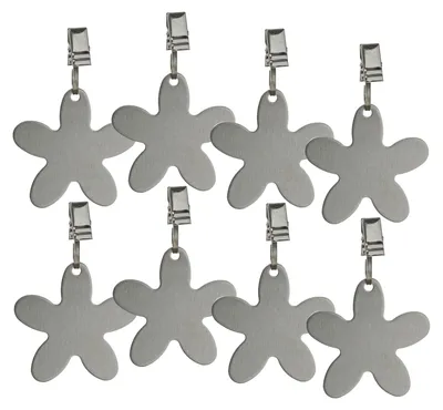 Produktbild von Tischdeckenbeschwerer BLUME - Tischtuchklammer - Edelstahl - 8er Set