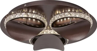 Image de Plafond avec cristaux 38 cm LED 18W brun métallique rond Capriana 5050 Rabalux