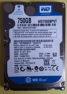 Produktbild von Western Digital WD7500BPVT 750GB SATA3 2,5"