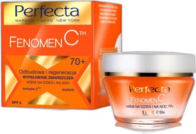 Produktbild von Perfecta Fenomen C 70+ Creme Wiederaufbauend, regenerierend und faltenauffüllend Tag und Nacht 50ml