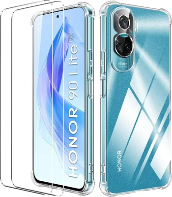 Immagine prodotto di Custodia antiurto per Honor 90 LITE e 2 protezioni in vetro temperato per lo schermo Phonillico