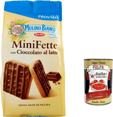 Produktbild von 3x Mulino Bianco Mini Fette al latte Zwieback mit Milchschokolade, für ein geschmackvolles Frühstück - 110 g