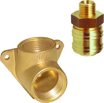Produktbild von Druckluft Messing Wanddose SET 1 Kupplung