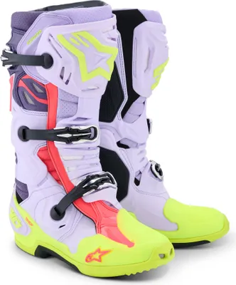 Obrázok produktu pre Topánky TECH 10 SUPERVENTED, ALPINESTARS (fialová/žltá fluo/ružová, veľkosť 43)