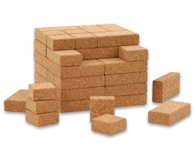 Produktbild von Korxx, Bausteine aus Kork, 60 Stück, Klötze, Bauklötze, Bausteine, Bauteile, Kinder
