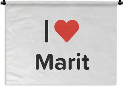 Produktbild von MuchoWow® Wandteppich Wandbehang Ich liebe - Marit - Mädchen 150x112 cm Tapisserie Dekoration Wandtuch - Wanddecke - Wandteppiche