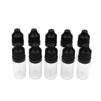 Produktbild von 10 Tropfflaschen 10ml – Leere Mini Fläschchen mit Tropfeinsatz & Schraubdeckel – Nachfüllbar für DIY, Öle, E-Liquids, Kosmetik – Set