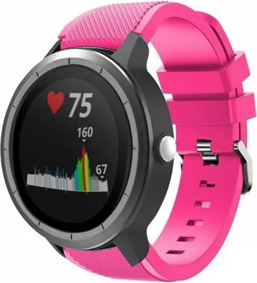 Produktbild von Strap-it Garmin Vivoactive 3 Silikonarmband (Pink)