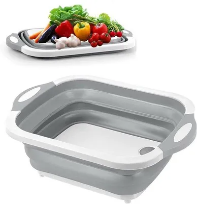 Immagine prodotto di Tagliere pieghevole, grigio, per frutta e verdura, campeggio, picnic