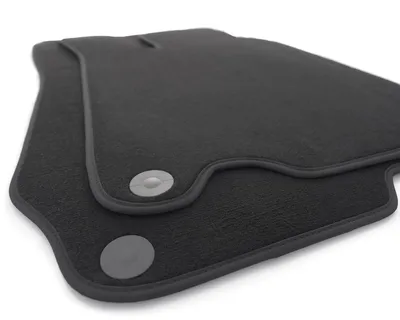 Image de Tapis Mercedes SL (R230) Qualité d'origine velours Tapis de voiture Set Tapis avant Noir
