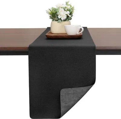 Produktbild von Hitzebeständiger Tischläufer, grauschwarz, 30x183cm, waschbar, antirutsch
