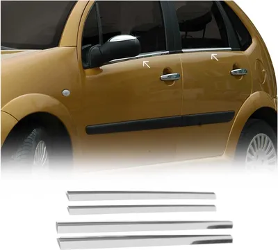 Image de Garniture de Fenêtre pour Citroen C3 HB 2002-2009 Acier Inox 4Pcs