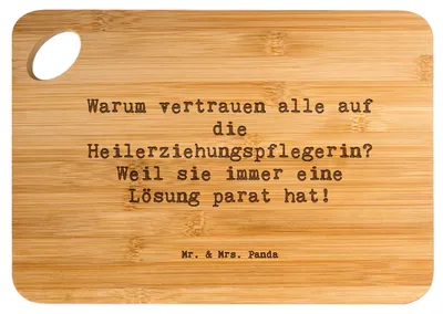 Produktbild von Mr. & Mrs. Panda Hackbrett Spruch Heilerziehungspflegerin Lösungsexpertin - Transparent - Geschenk, schneidbrett, Brett, Berufe, pflegerische Unterstützung, vesperbrett