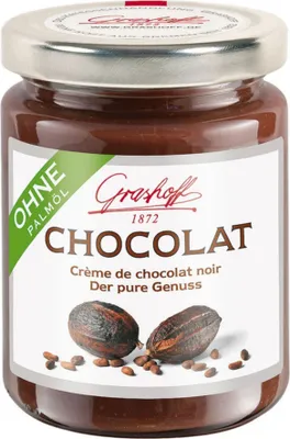 Produktbild von Schoko-Creme CHOCOLAT mit dunkler Schokolade von Grashoff, 250g