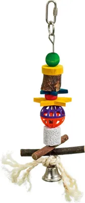 Image de Karlie Jouet pour oiseaux Cloche en bois de lave - env. 27 cm