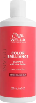 A bottle of Wella Professionals Invigo Color Brilliance shampoo.