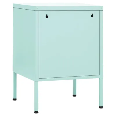 Image de vidaXL Tables de nuit 2 pcs. Vert menthe 35x35x51 cm Acier