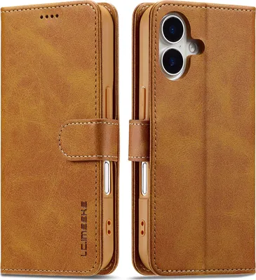 Produktbild von Hülle für iPhone 17, Klapphüllen Brieftasche Leder Magnetverschluss Ständer Schutzhülle Gelb