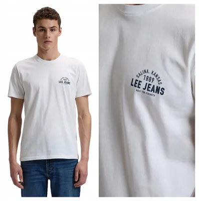 Produktbild von Lee | Herren-T-Shirt Small Logo Tee Baumwolle Weiß Baumwolle M