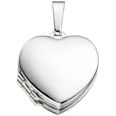Produktbild von JOBO Medaillon Herz für 4 Fotos 925 Sterling Silber Anhänger zum Öffnen