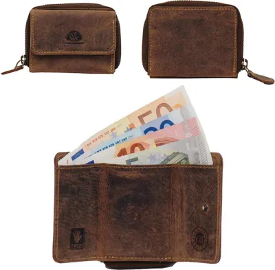 Produktbild von Greenburry Vintage 1668-25 Leder Mini Geldbeutel mit Münzfach
