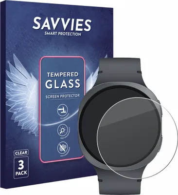 Produktbild von 3x Savvies Schutzglas für Samsung Galaxy Watch 8 (44 mm) Displayschutz 9H Glas klar transparent
